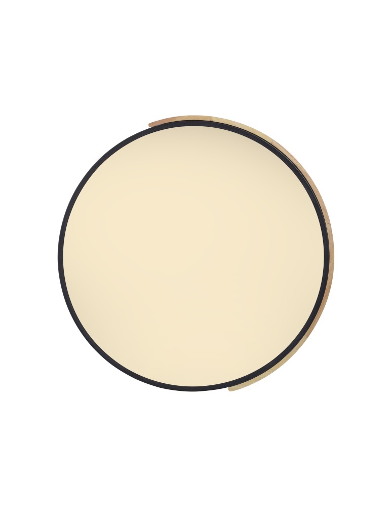 Paul Neuhaus Q-Bila Lampa Sufitowa Czarny/Drewno 6071-18