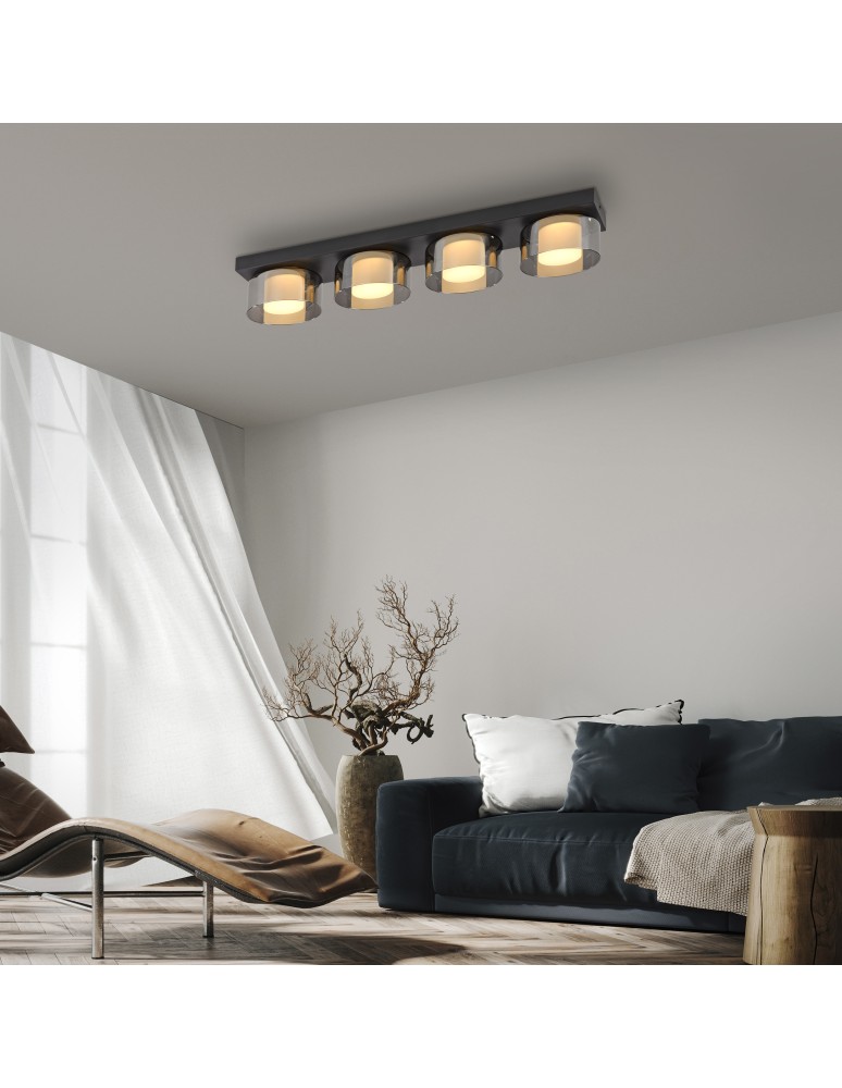 Paul Neuhaus Rika Lampa Sufitowa Czarny 6164-18