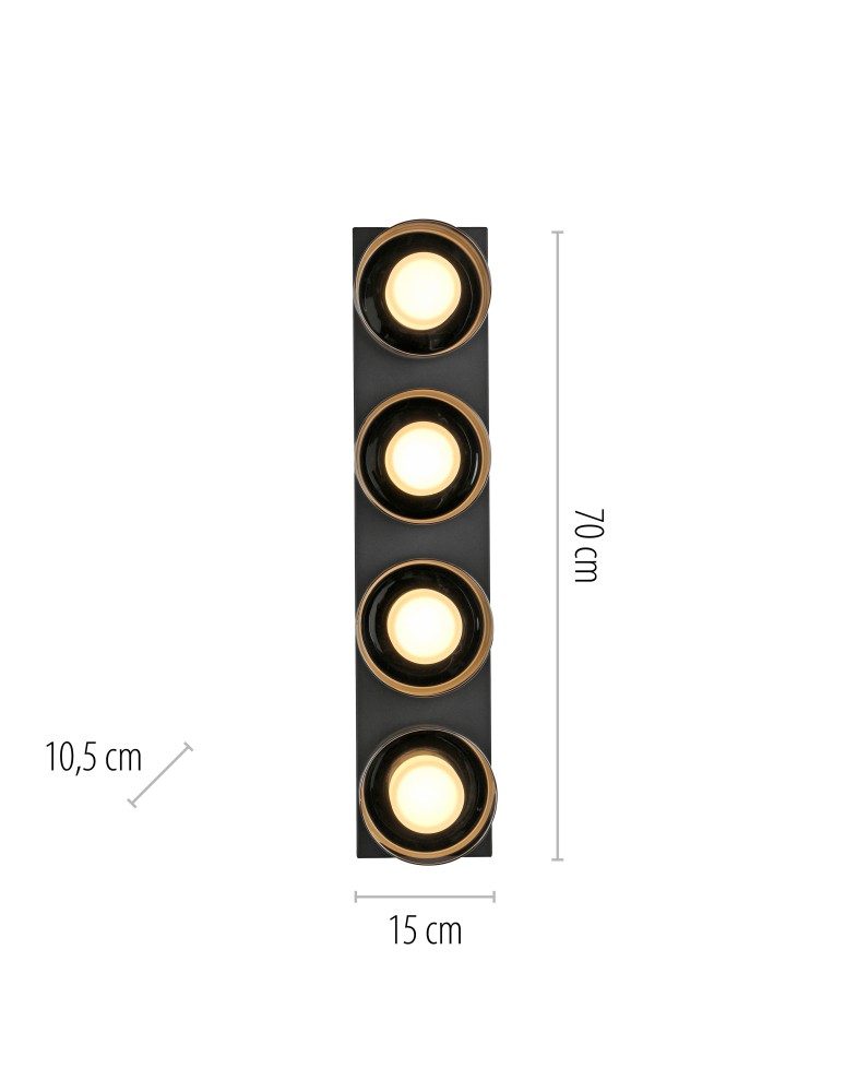 Paul Neuhaus Rika Lampa Sufitowa Czarny 6164-18