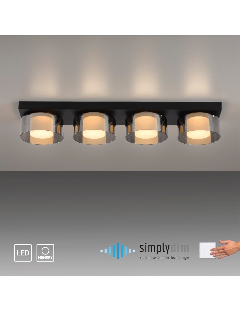 Paul Neuhaus Rika Lampa Sufitowa Czarny 6164-18