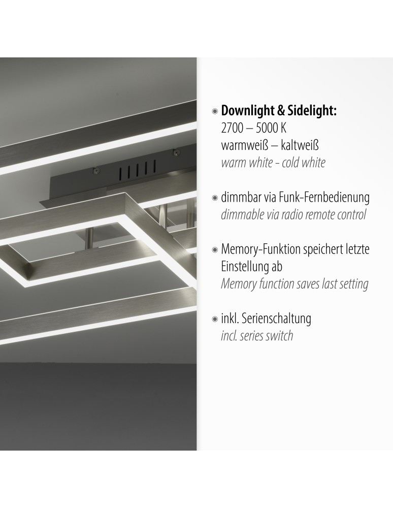 Paul Neuhaus Paan Lampa Sufitowa Srebrny 6232-55