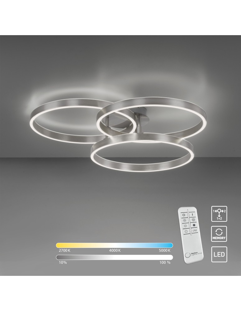 Paul Neuhaus Paan Lampa Sufitowa Srebrny 6233-55