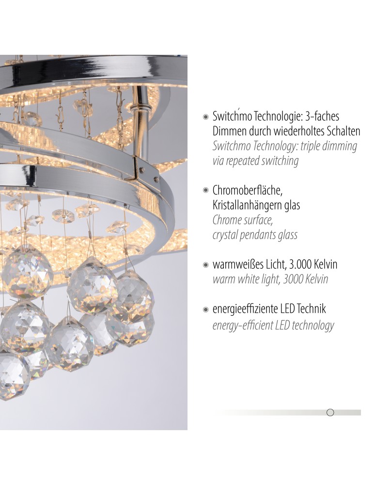 Paul Neuhaus Rotazo Lampa Sufitowa Chrom 6267-17