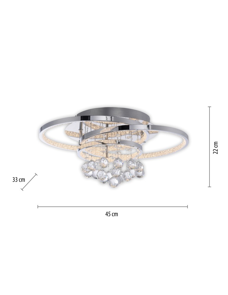 Paul Neuhaus Rotazo Lampa Sufitowa Chrom 6267-17