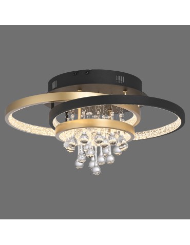 Paul Neuhaus Rotazo Lampa Sufitowa Czarny/Mosiądz 6267-68