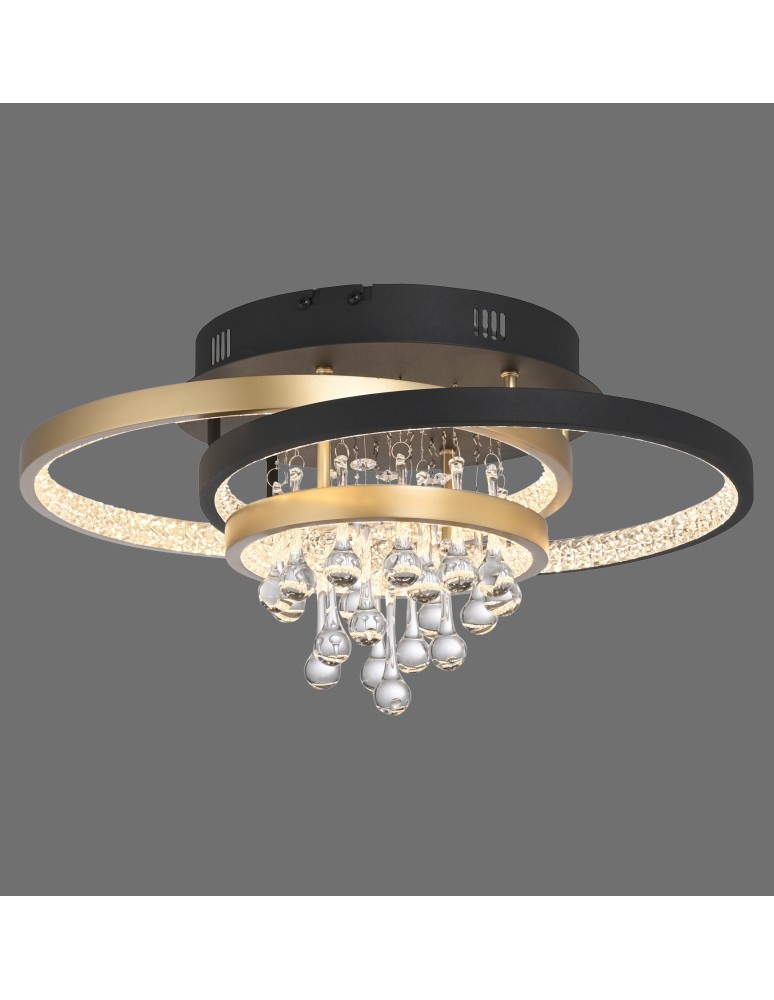 Paul Neuhaus Rotazo Lampa Sufitowa Czarny/Mosiądz 6267-68