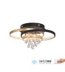 Paul Neuhaus Rotazo Lampa Sufitowa Czarny/Mosiądz 6267-68