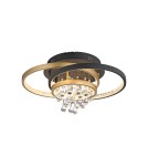 Paul Neuhaus Rotazo Lampa Sufitowa Czarny/Mosiądz 6267-68