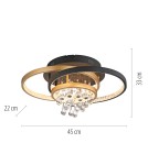 Paul Neuhaus Rotazo Lampa Sufitowa Czarny/Mosiądz 6267-68