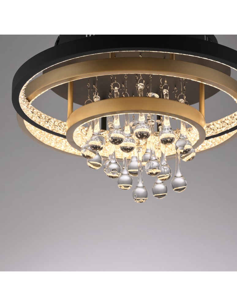 Paul Neuhaus Rotazo Lampa Sufitowa Czarny/Mosiądz 6267-68