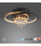 Paul Neuhaus Rotazo Lampa Sufitowa Czarny/Mosiądz 6267-68