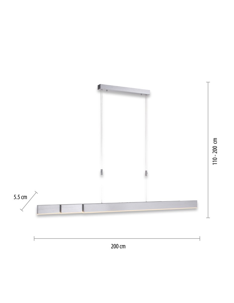 Paul Neuhaus Pure-Moto Lampa Wisząca Aluminium 2525-95