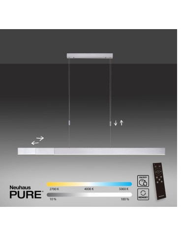 Paul Neuhaus Pure-Moto Lampa Wisząca Aluminium 2525-95