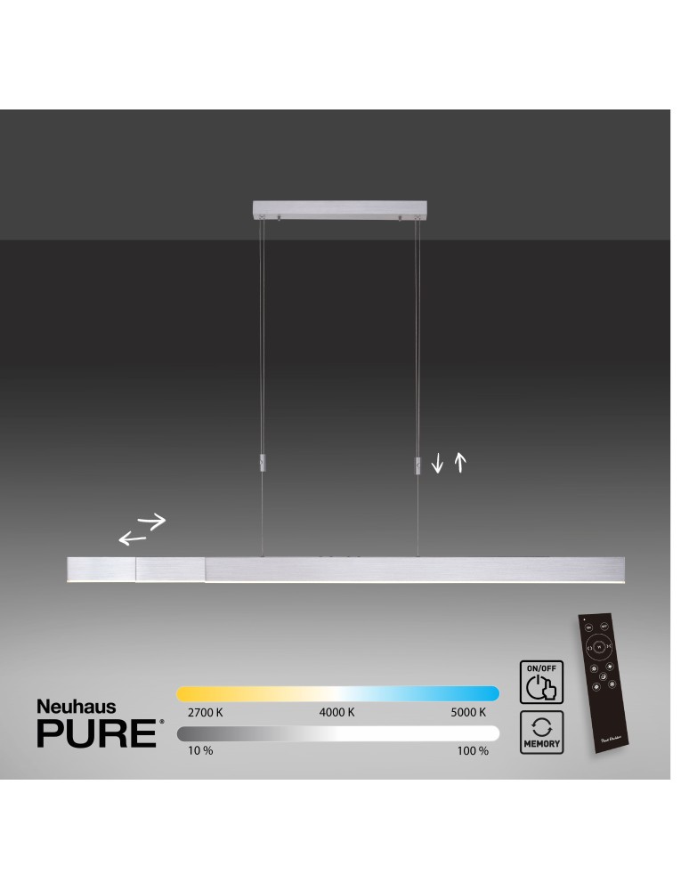 Paul Neuhaus Pure-Moto Lampa Wisząca Aluminium 2525-95