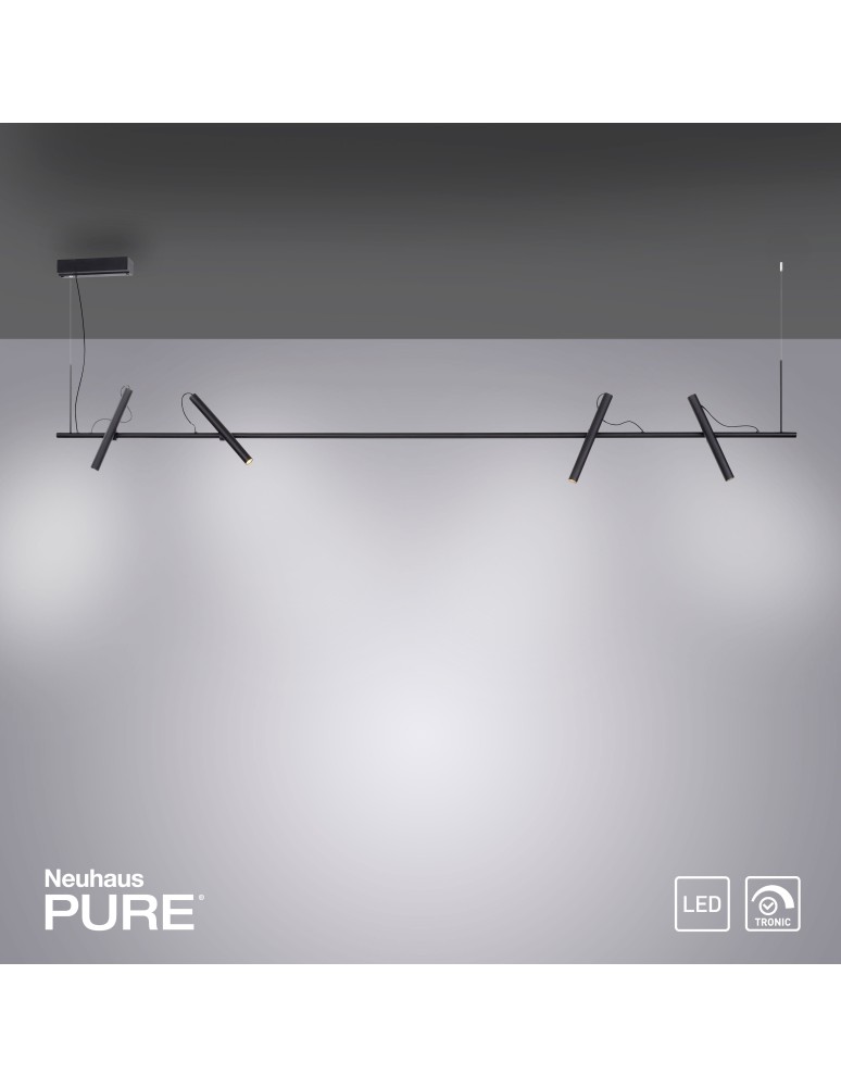 Paul Neuhaus Pure-Tutua Lampa Wisząca Czarny 2024-18
