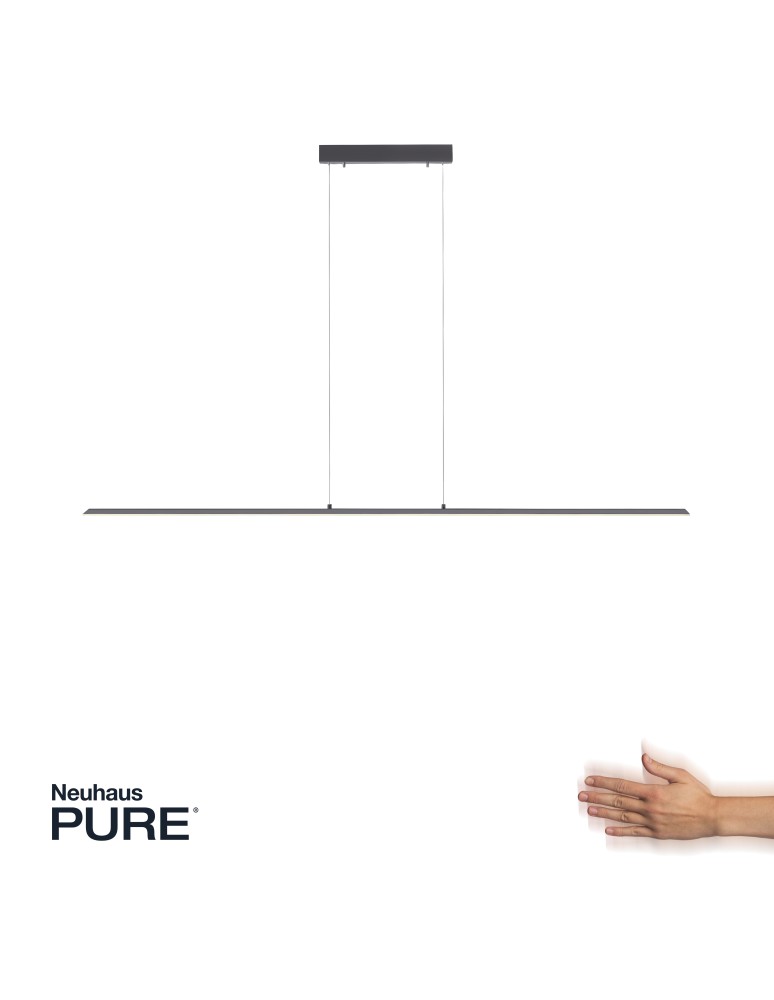 Paul Neuhaus Pure-Lite Lampa Wisząca Antracyt 8377-13