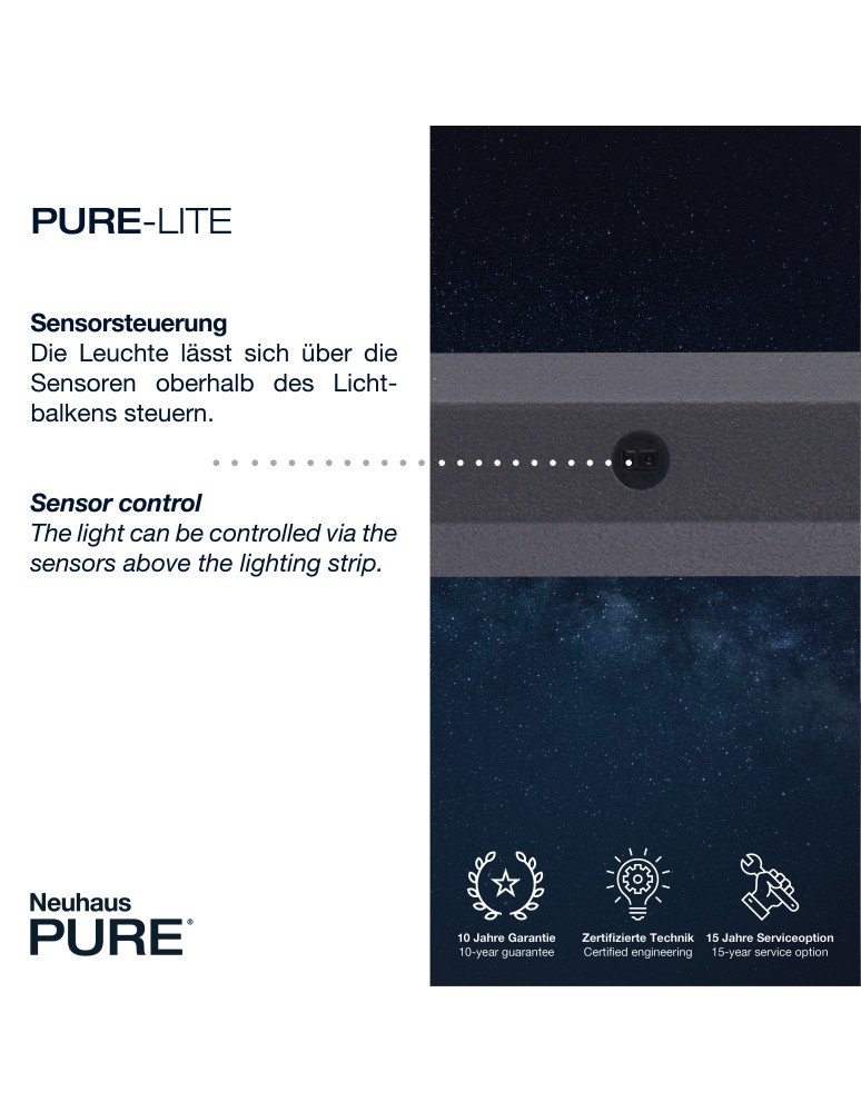 Paul Neuhaus Pure-Lite Lampa Wisząca Antracyt 8377-13