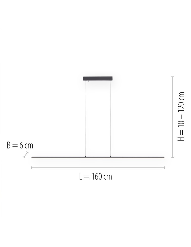 Paul Neuhaus Pure-Lite Lampa Wisząca Antracyt 8377-13