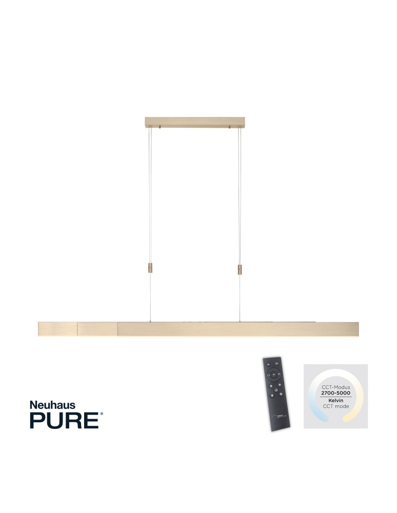 Paul Neuhaus Pure-Moto Lampa Wisząca Matowy Mosiądz 2525-60