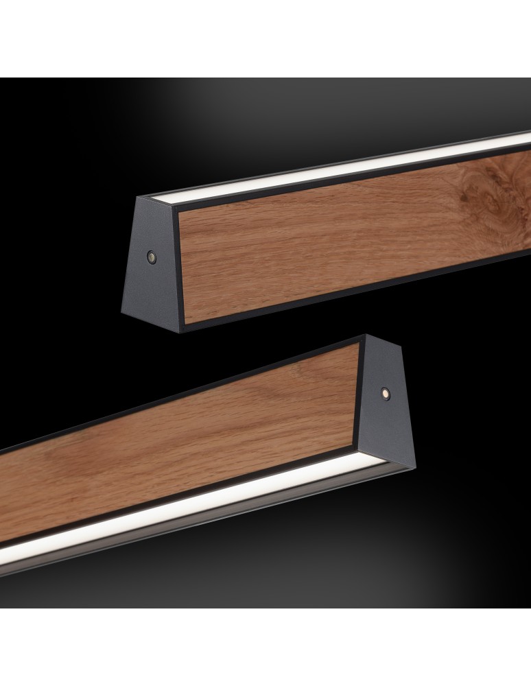 Paul Neuhaus Pure E-Motion Lampa Wisząca Czarny/Drewno 2570-79