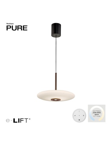 Paul Neuhaus Pure E-Vitrum Lampa Wisząca Ciemnobrązowy 2084-34