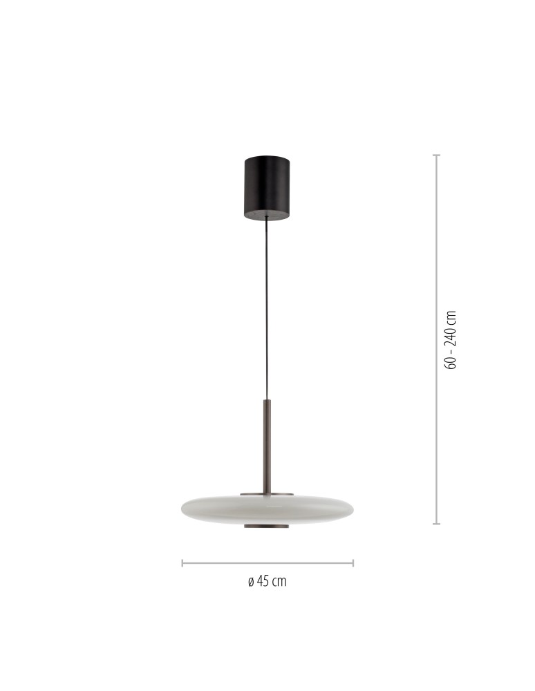 Paul Neuhaus Pure E-Vitrum Lampa Wisząca Ciemnobrązowy 2084-34