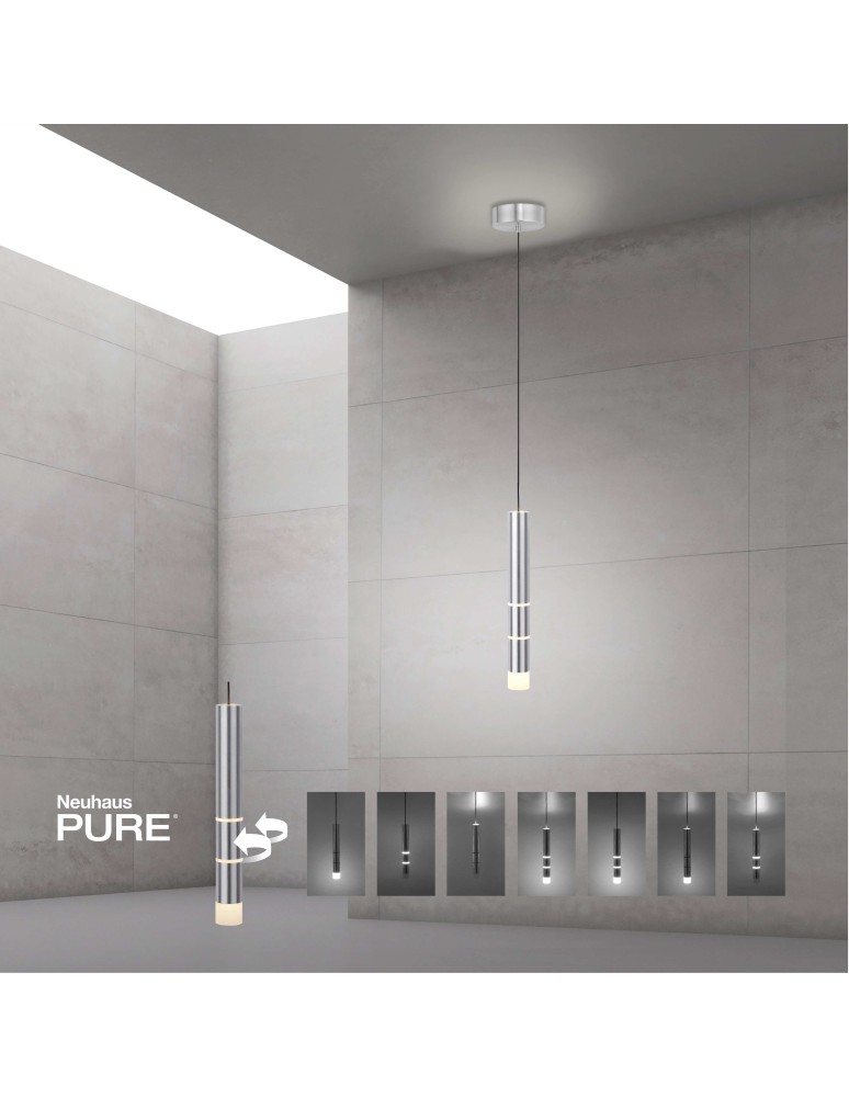 Paul Neuhaus Pure Vega Lampa Wisząca Aluminium 2211-95