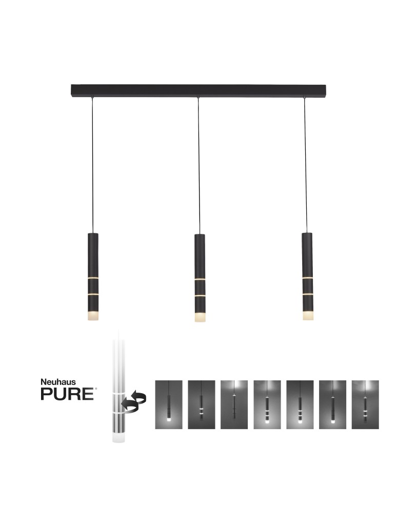 Paul Neuhaus Pure Vega Lampa Wisząca Czarny 2213-18