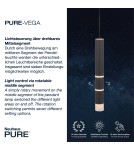 Paul Neuhaus Pure Vega Lampa Wisząca Czarny 2213-18