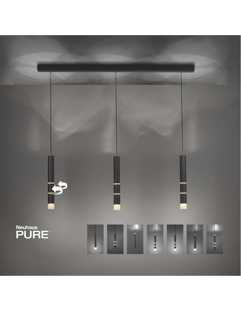 Paul Neuhaus Pure Vega Lampa Wisząca Czarny 2213-18
