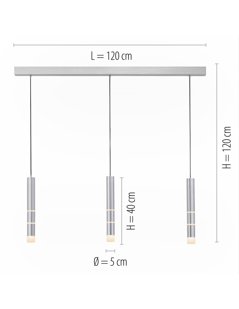 Paul Neuhaus Pure Vega Lampa Wisząca Aluminium 2213-95 Paul Neuhaus Pure Vega Lampa Wisząca Aluminium 2213-95