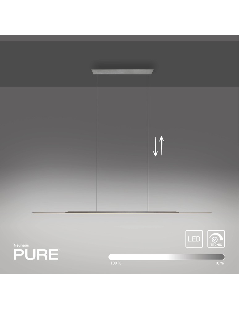 Paul Neuhaus Pure Surface Lampa Wisząca Szary 2301-15