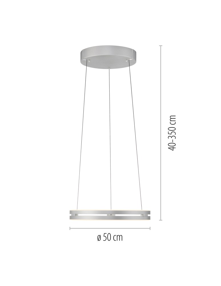 Paul Neuhaus Pure E-Loop Lampa Wisząca Aluminium 2550-95