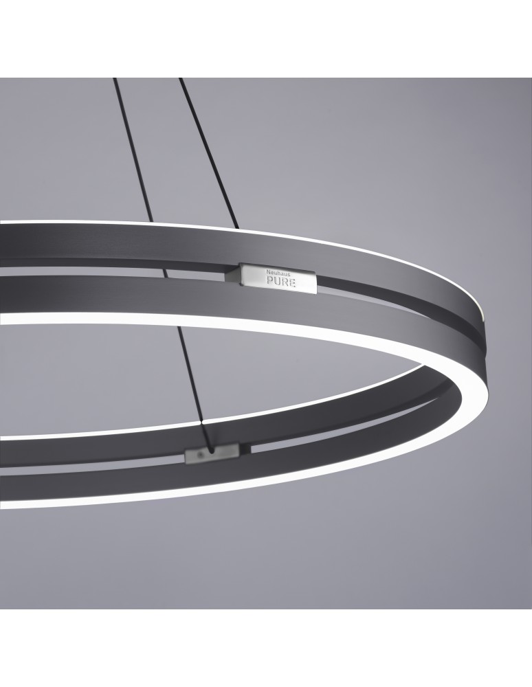 Paul Neuhaus Pure E-Loop Lampa Wisząca Szary 2551-15