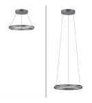 Paul Neuhaus Pure E-Loop Lampa Wisząca Szary 2551-15