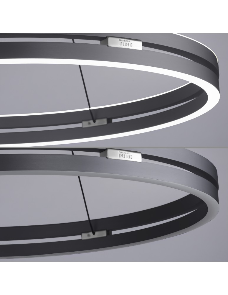 Paul Neuhaus Pure E-Loop Lampa Wisząca Szary 2551-15