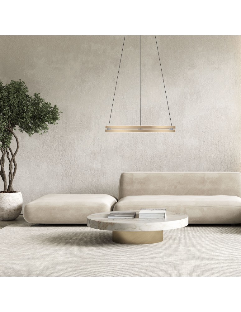 Paul Neuhaus Pure E-Loop Lampa Wisząca Matowy Mosiądz 2551-60
