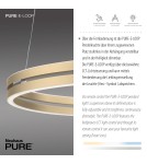 Paul Neuhaus Pure E-Loop Lampa Wisząca Matowy Mosiądz 2551-60