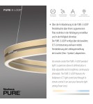 Paul Neuhaus Pure E-Loop Lampa Wisząca Matowy Mosiądz 2551-60