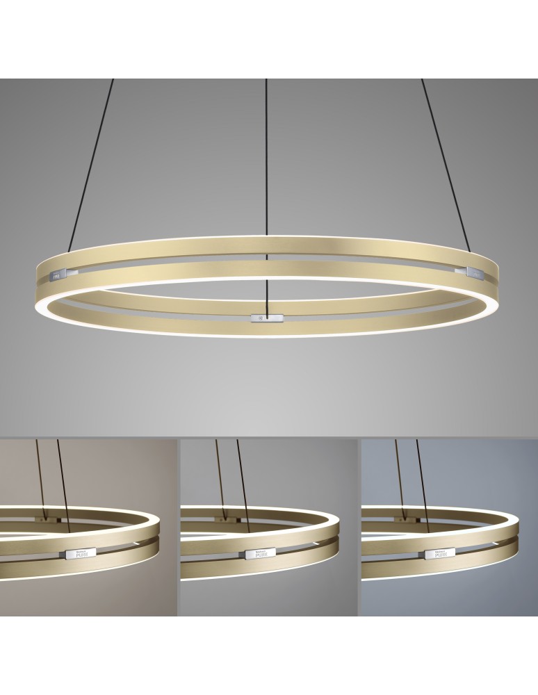 Paul Neuhaus Pure E-Loop Lampa Wisząca Matowy Mosiądz 2551-60