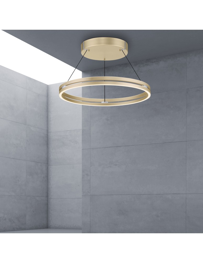 Paul Neuhaus Pure E-Loop Lampa Wisząca Matowy Mosiądz 2551-60