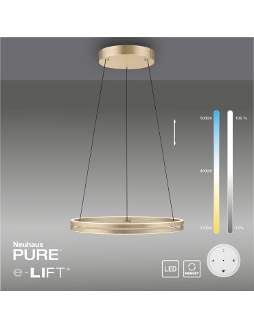 Paul Neuhaus Pure E-Loop Lampa Wisząca Matowy Mosiądz 2551-60 - product 2
