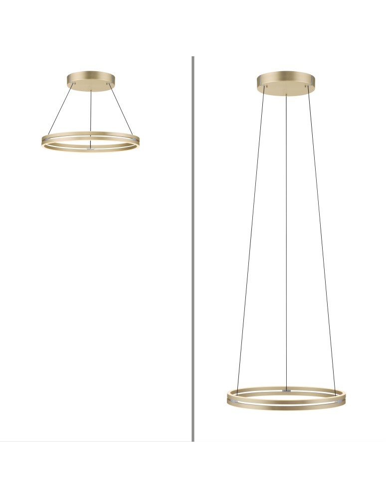Paul Neuhaus Pure E-Loop Lampa Wisząca Matowy Mosiądz 2551-60