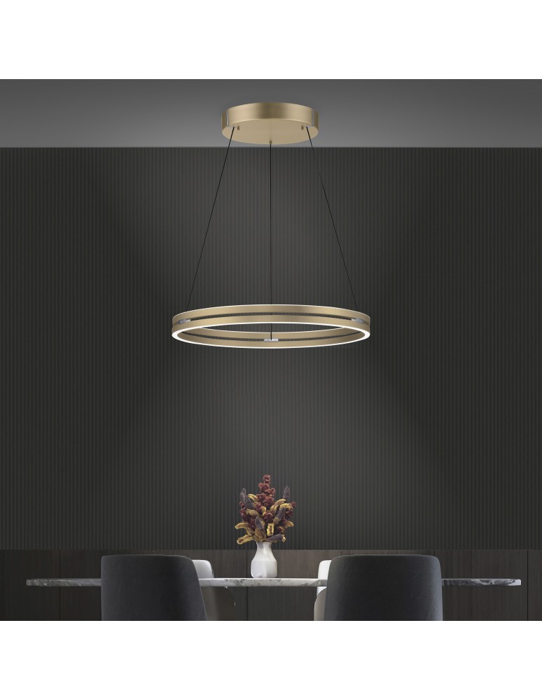 Paul Neuhaus Pure E-Loop Lampa Wisząca Matowy Mosiądz 2551-60