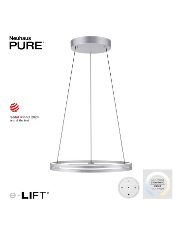 Paul Neuhaus Pure E-Loop Lampa Wisząca Aluminium 2551-95