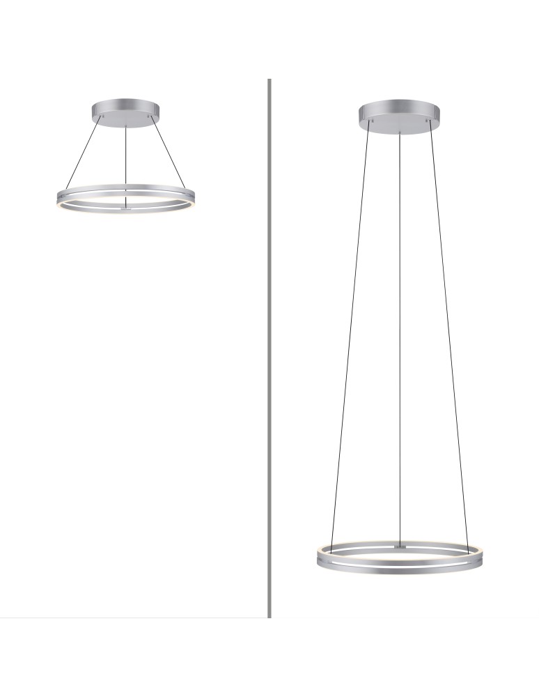 Paul Neuhaus Pure E-Loop Lampa Wisząca Aluminium 2551-95