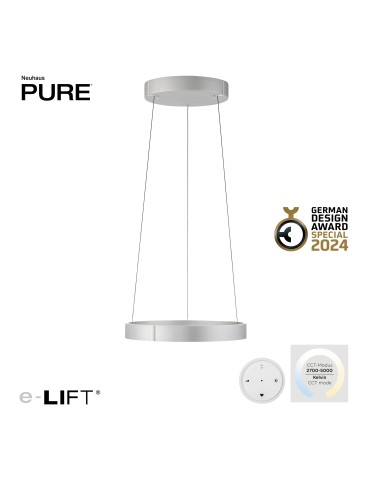 Paul Neuhaus Pure E-Clipse Lampa Wisząca Aluminium 2560-95