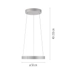 Paul Neuhaus Pure E-Clipse Lampa Wisząca Aluminium 2560-95