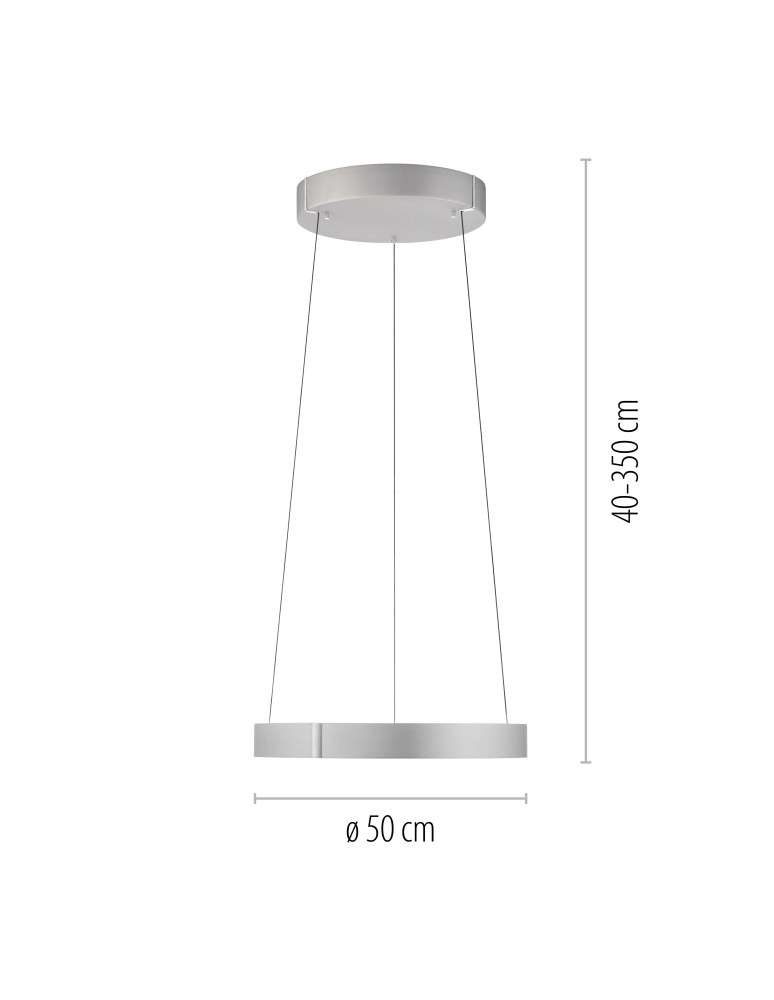 Paul Neuhaus Pure E-Clipse Lampa Wisząca Aluminium 2560-95