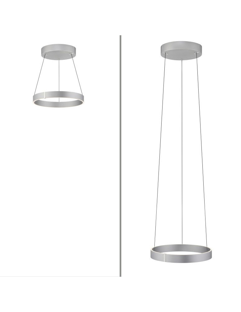 Paul Neuhaus Pure E-Clipse Lampa Wisząca Aluminium 2560-95